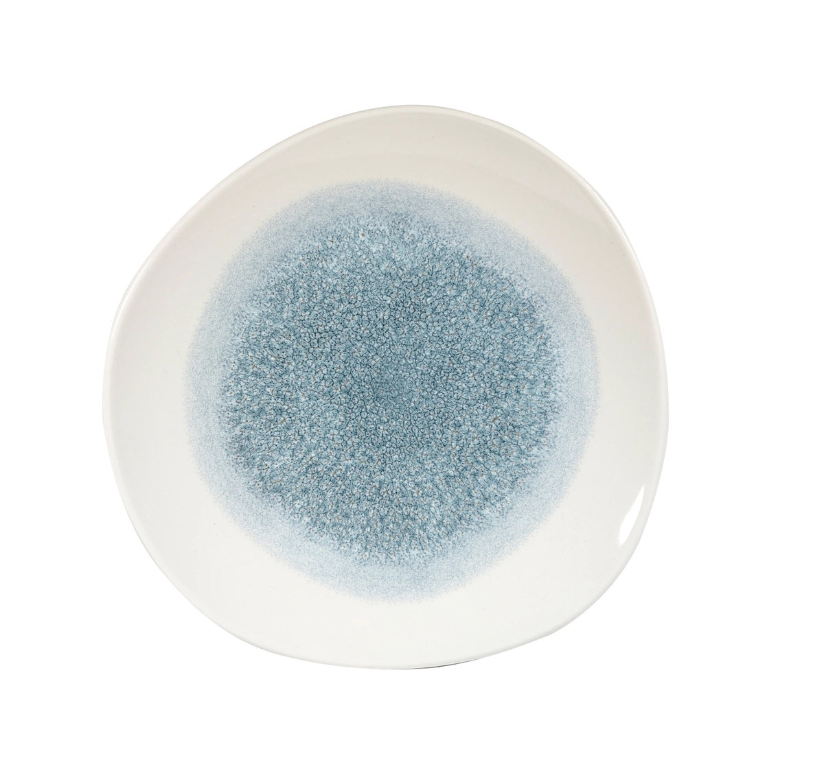 S.P. Raku Topaz Blue Organic Teller flach 26.4cm in Blau präsentiert im Onlineshop von KAQTU Design AG. Teller ist von Churchill