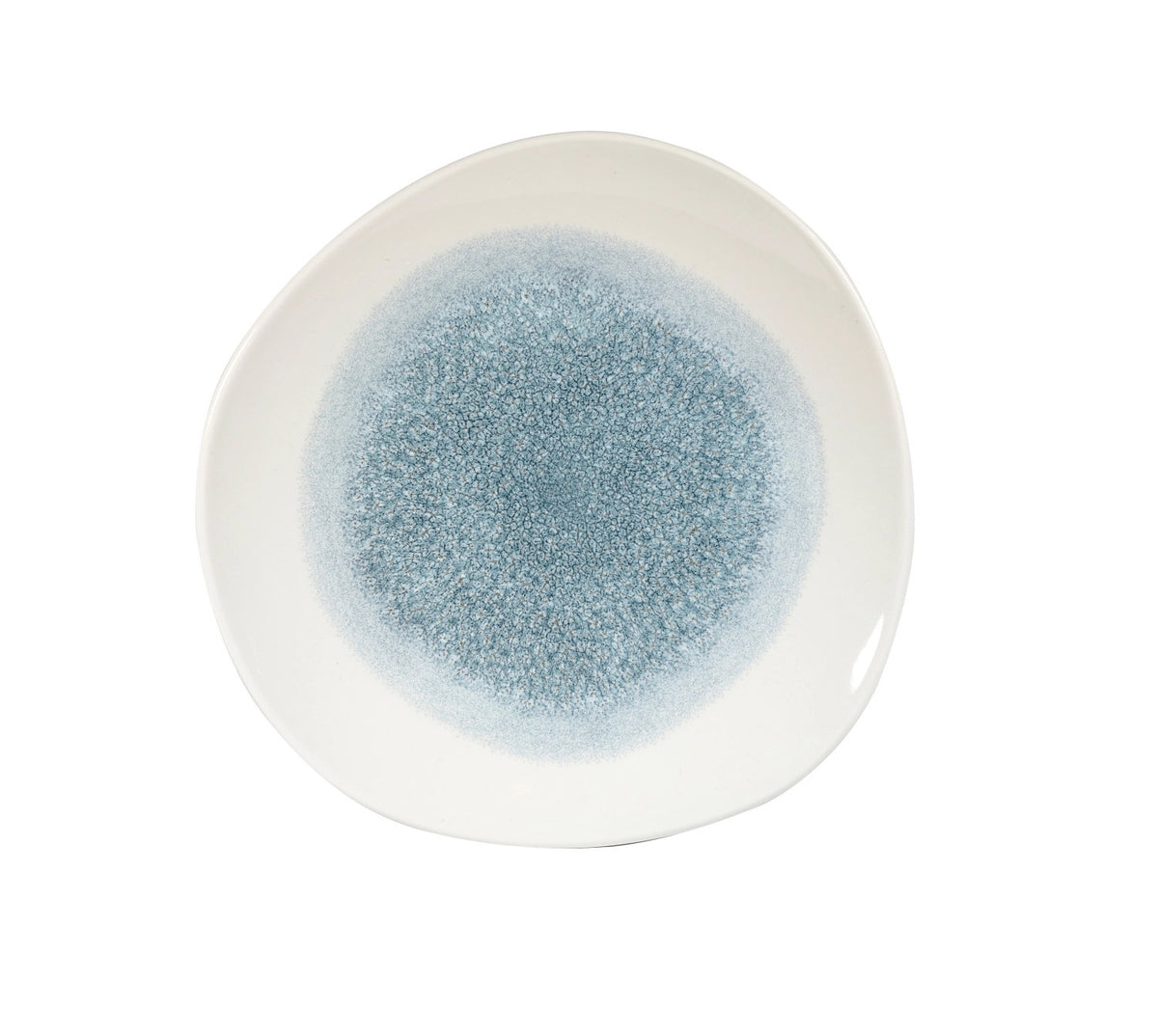S.P. Raku Topaz Blue Organic Teller flach 21cm in Blau präsentiert im Onlineshop von KAQTU Design AG. Teller ist von Churchill