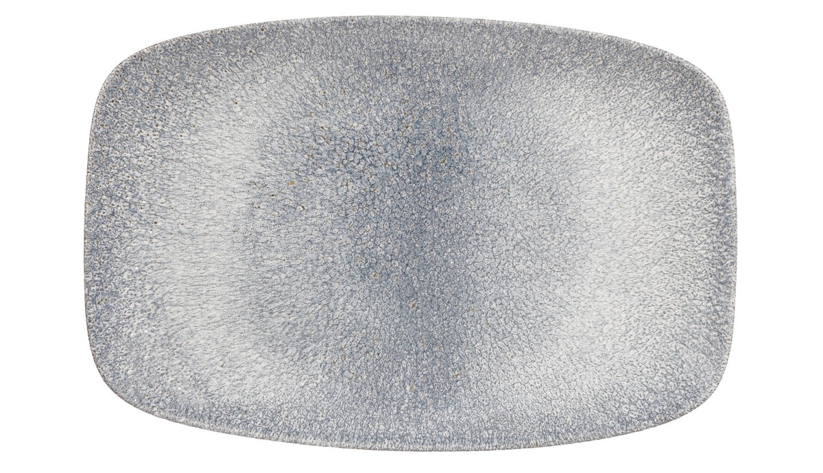 S.P. Raku Topaz Blue Platte rechteckig 30x19.9cm in Blau präsentiert im Onlineshop von KAQTU Design AG. Platte ist von Churchill