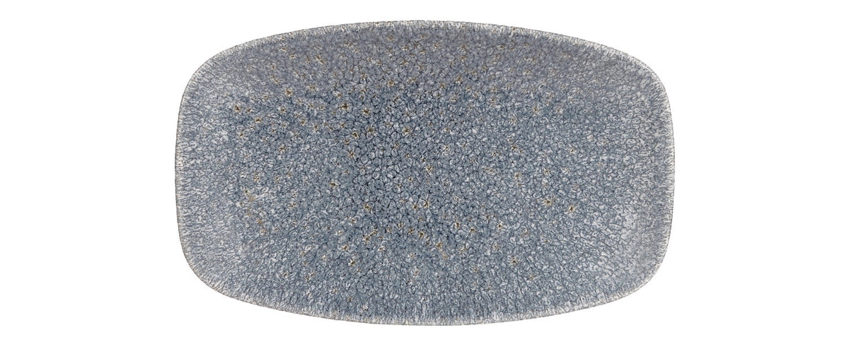 S.P. Raku Topaz Blue Platte rechteckig 20x12.1cm, in Blau präsentiert im Onlineshop von KAQTU Design AG. Platte ist von Churchill