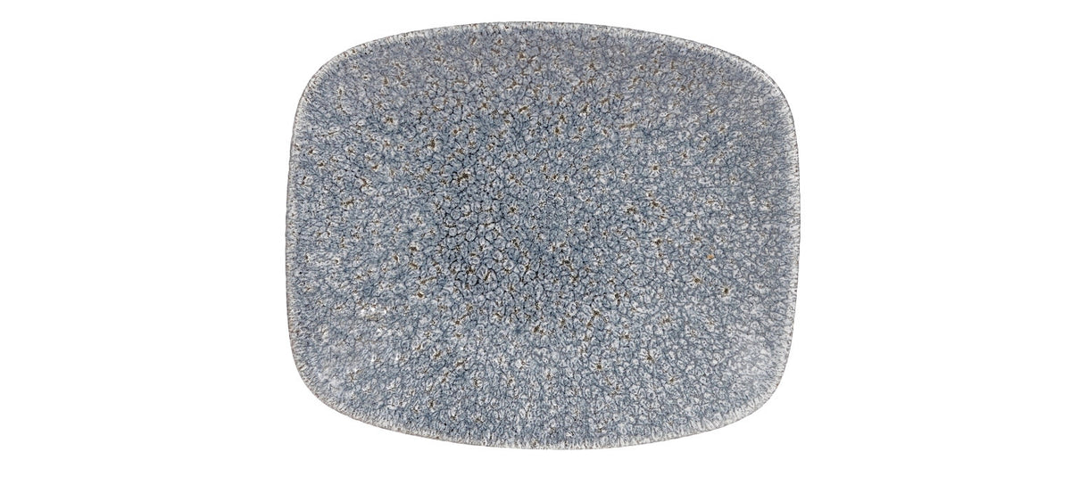 S.P. Raku Topaz Blue Platte rechteckig 15.4x12.6cm, in Blau präsentiert im Onlineshop von KAQTU Design AG. Platte ist von Churchill