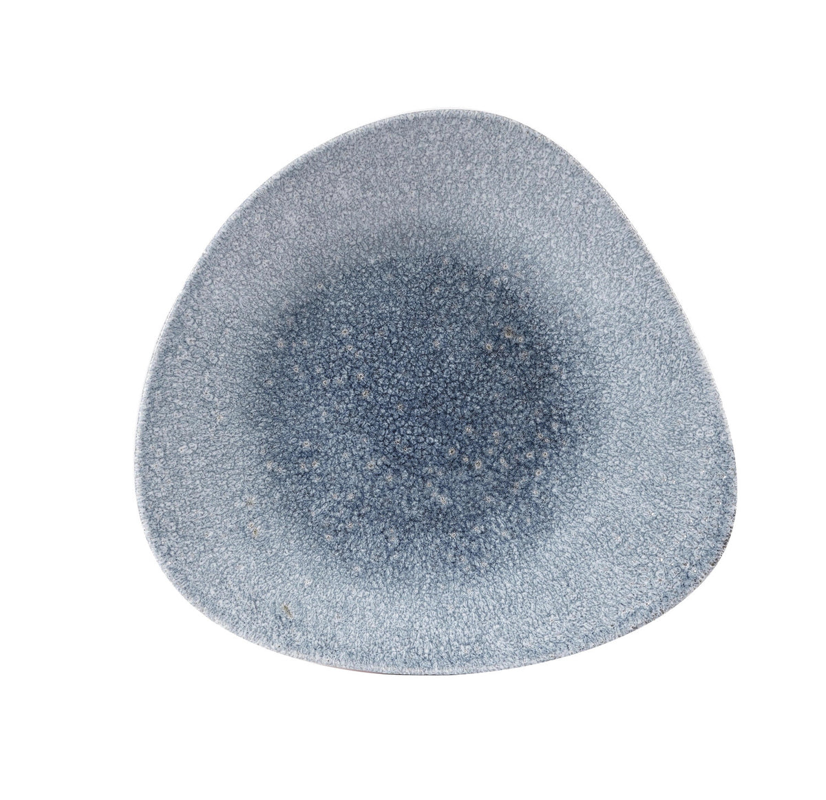S.P. Raku Topaz Blue Triangel Teller tief 23.8cm, in Blau präsentiert im Onlineshop von KAQTU Design AG. Teller ist von Churchill