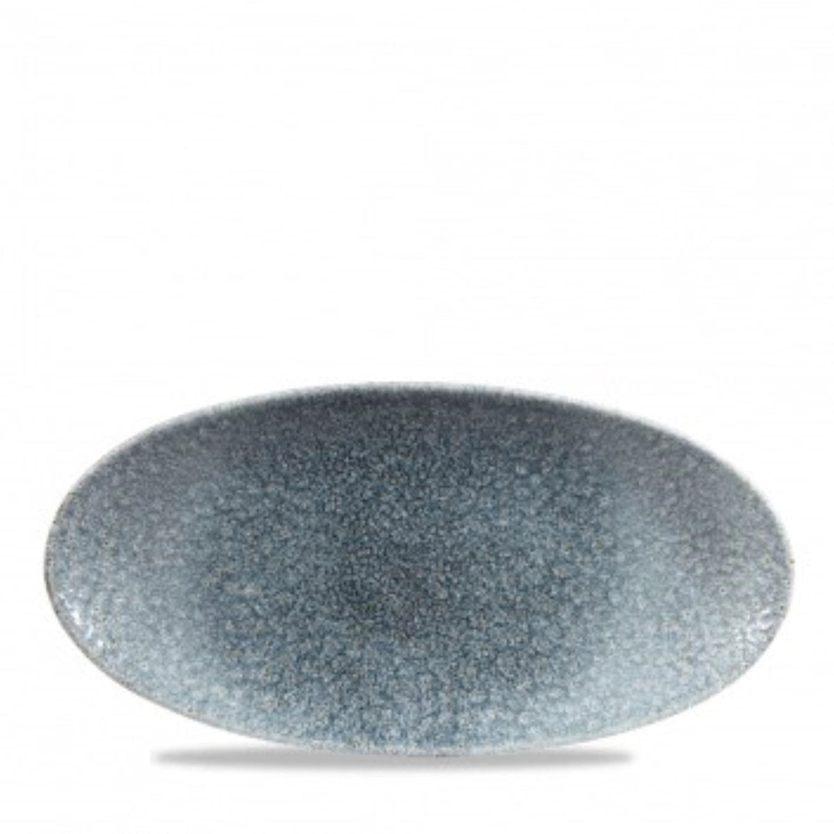 S.P. Raku Topaz Blue Platte oval 29.9x15cm, in Blau präsentiert im Onlineshop von KAQTU Design AG. Platte ist von Churchill