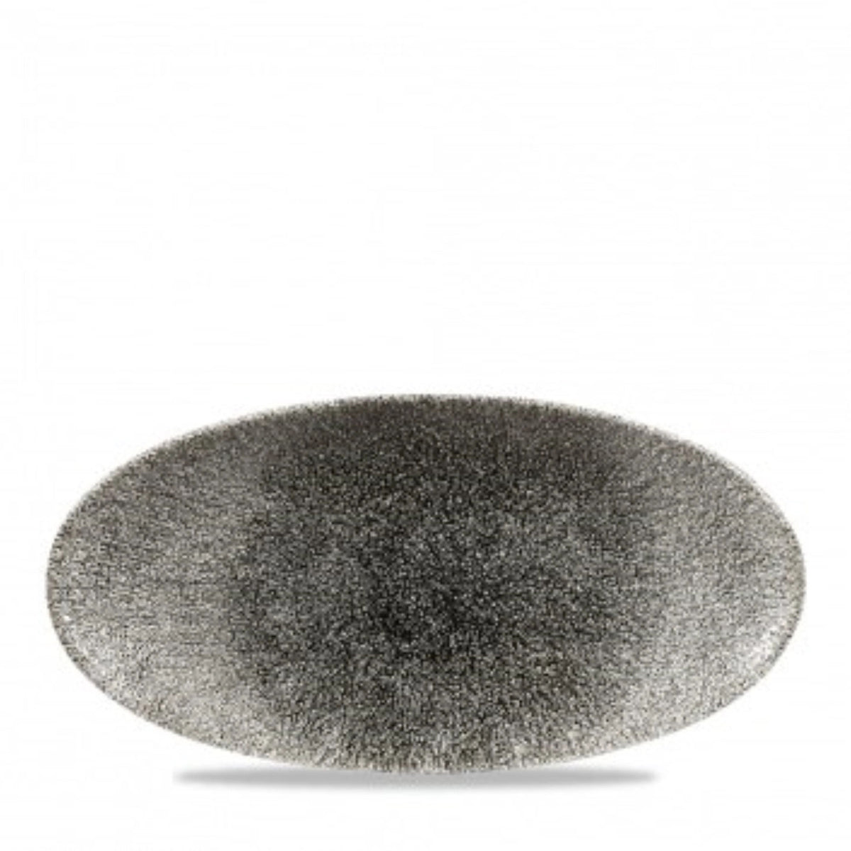 S.P. Raku Quartz Black Platte oval 29.9x15cm in Schwarz präsentiert im Onlineshop von KAQTU Design AG. Platte ist von Churchill