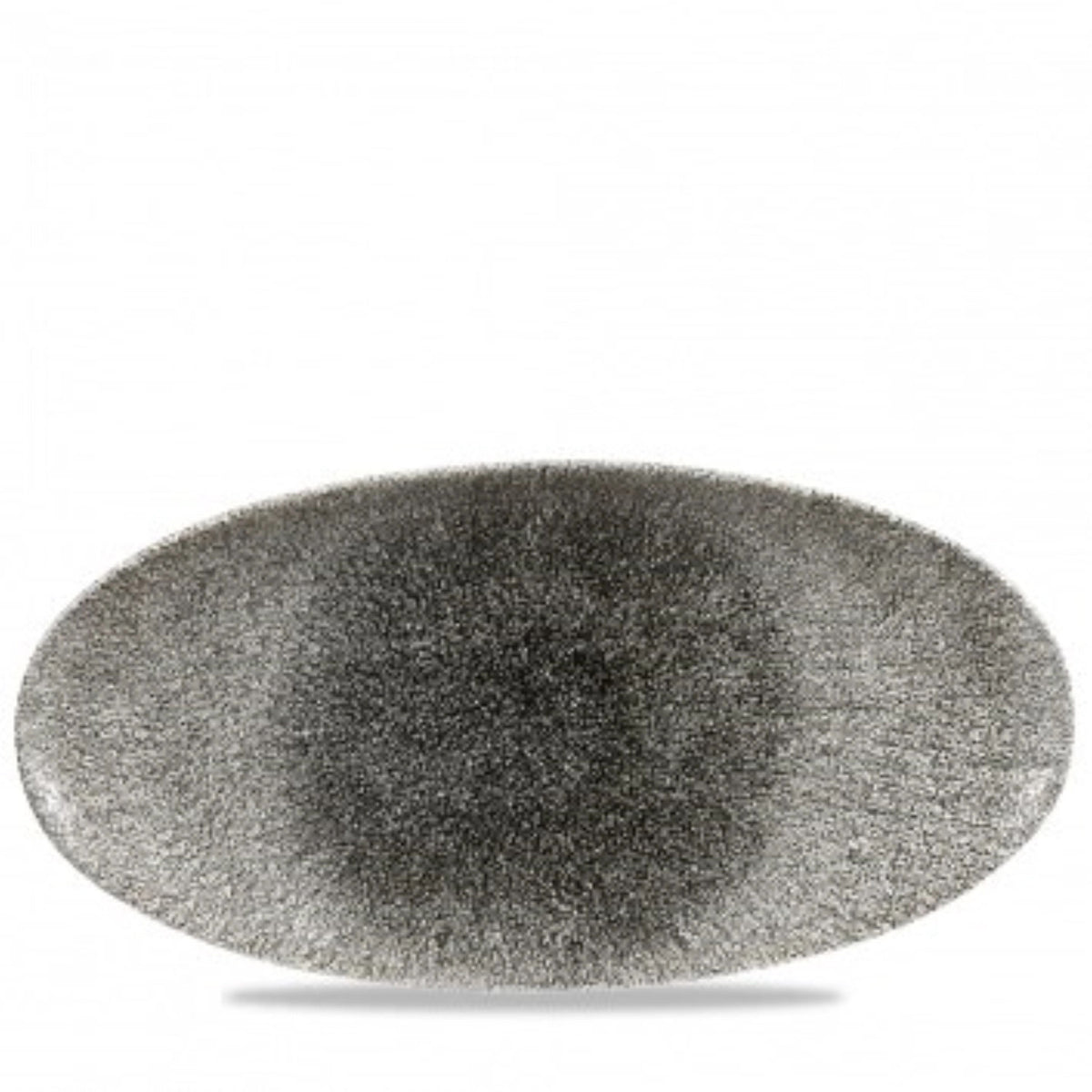 S.P. Raku Quartz Black Platte oval 34.7x17.3cm in Schwarz präsentiert im Onlineshop von KAQTU Design AG. Platte ist von Churchill