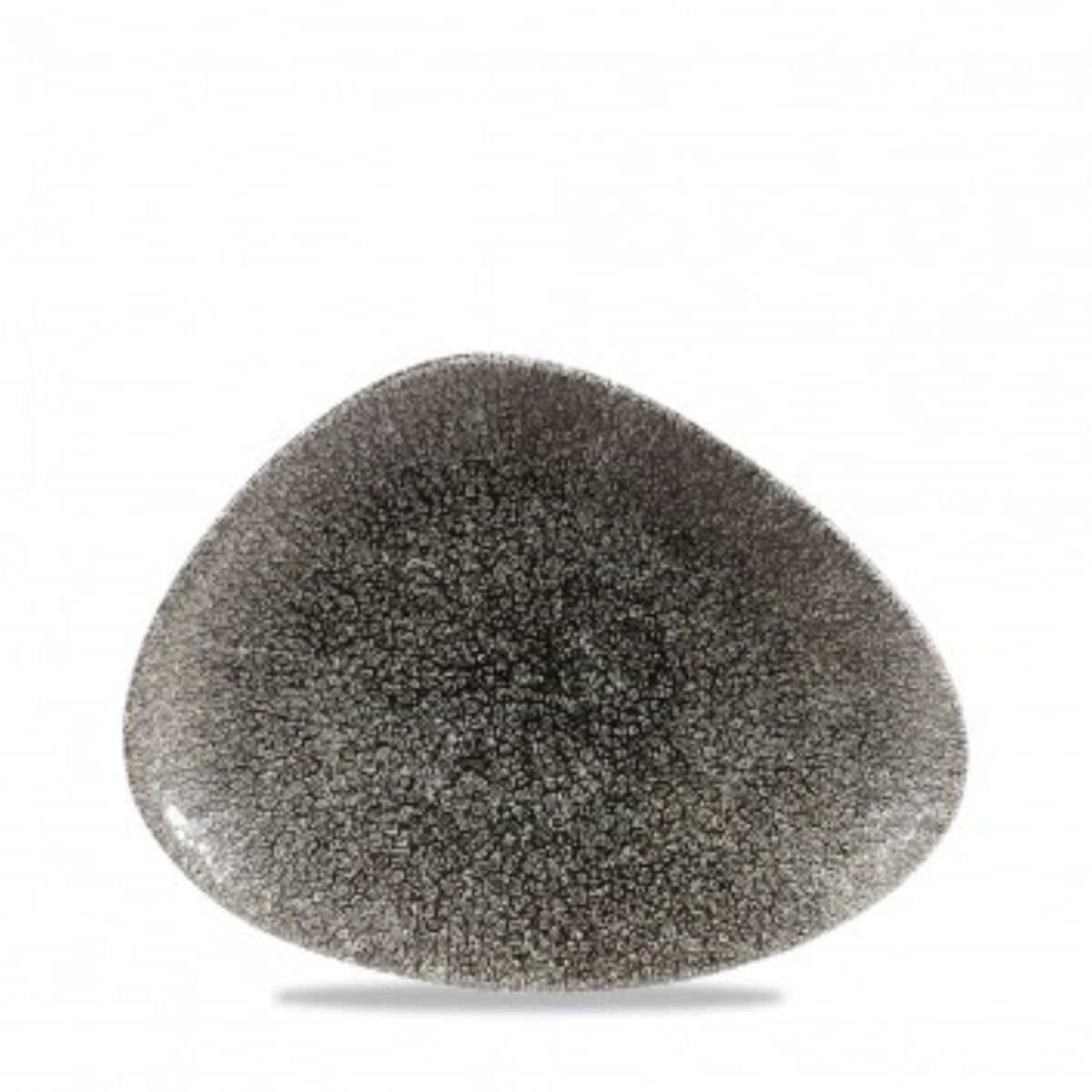 S.P. Raku Quartz Black Triangel Platte flach 20x15cm in Schwarz präsentiert im Onlineshop von KAQTU Design AG. Platte ist von Churchill