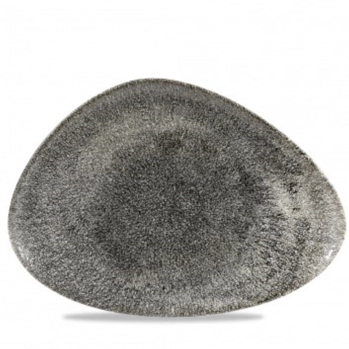 S.P. Raku Quartz Black Triangel Platte flach 35.6x25cm in Schwarz präsentiert im Onlineshop von KAQTU Design AG. Platte ist von Churchill