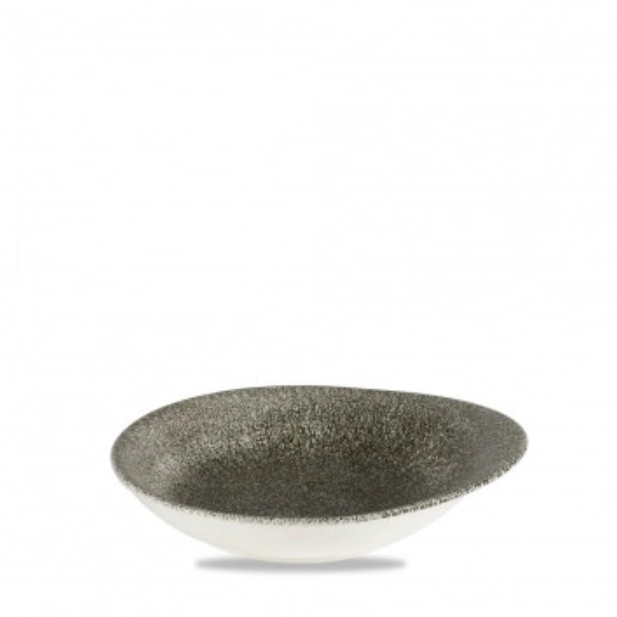 S.P. Raku Quartz Black Coupe Teller tief 18.5x16.8cm in Schwarz präsentiert im Onlineshop von KAQTU Design AG. Teller ist von Churchill