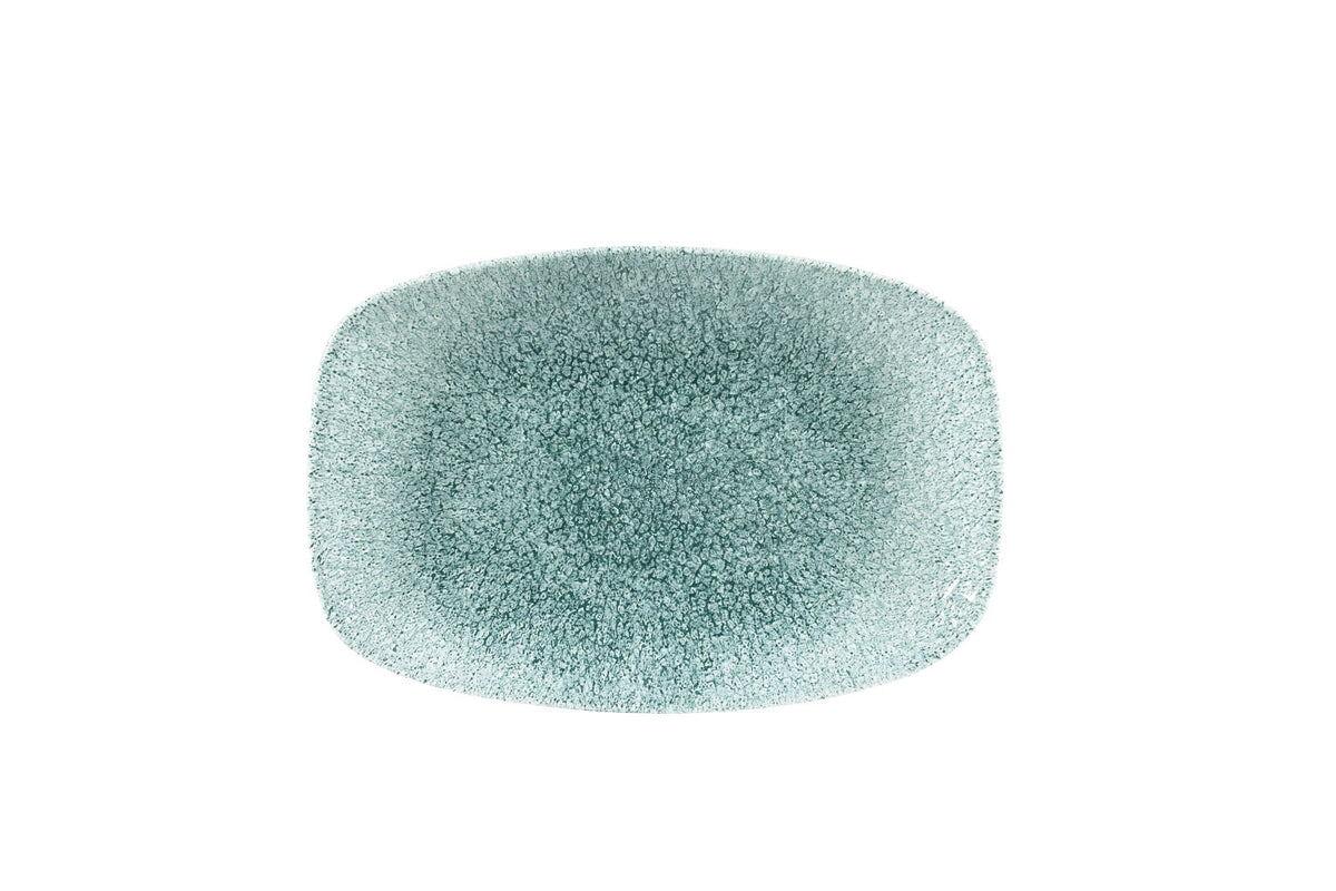 S.P. Raku Jade Green Platte rechteckig 23.7x15.7cm in Blau präsentiert im Onlineshop von KAQTU Design AG. Platte ist von Churchill