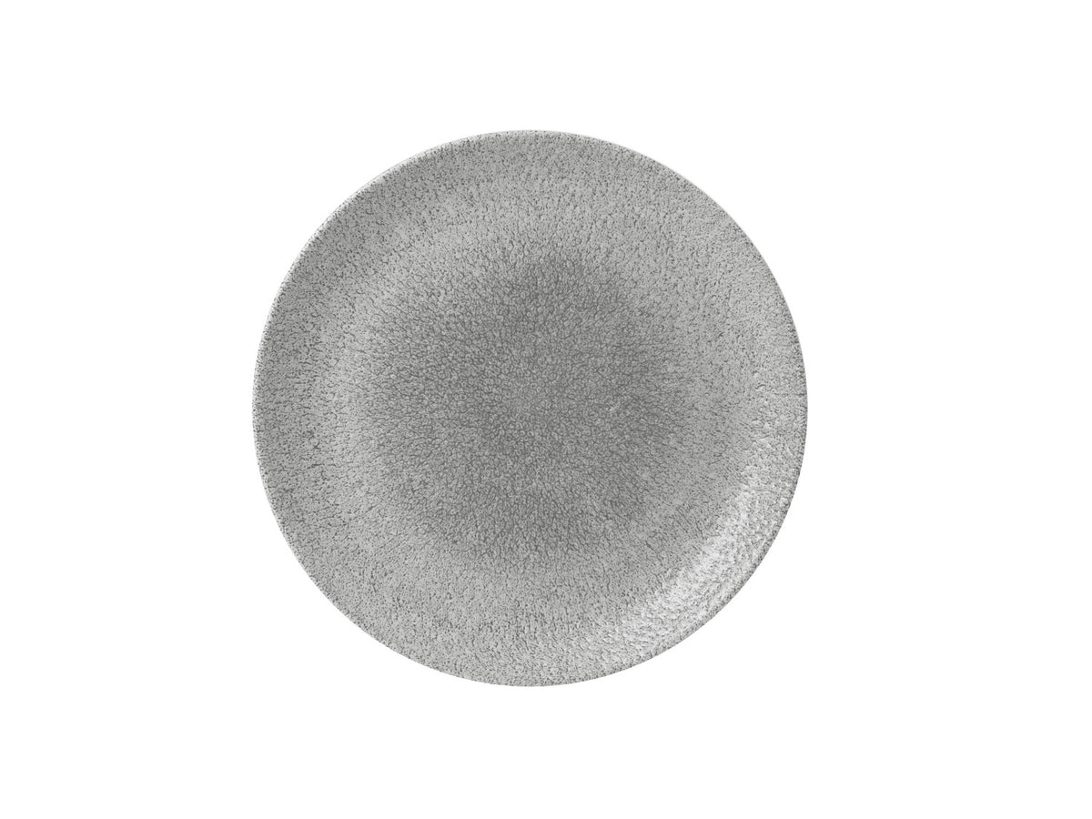 S.P. Raku Jasper Grey Coupe Teller flach 28.8cm in Grau präsentiert im Onlineshop von KAQTU Design AG. Teller ist von Churchill