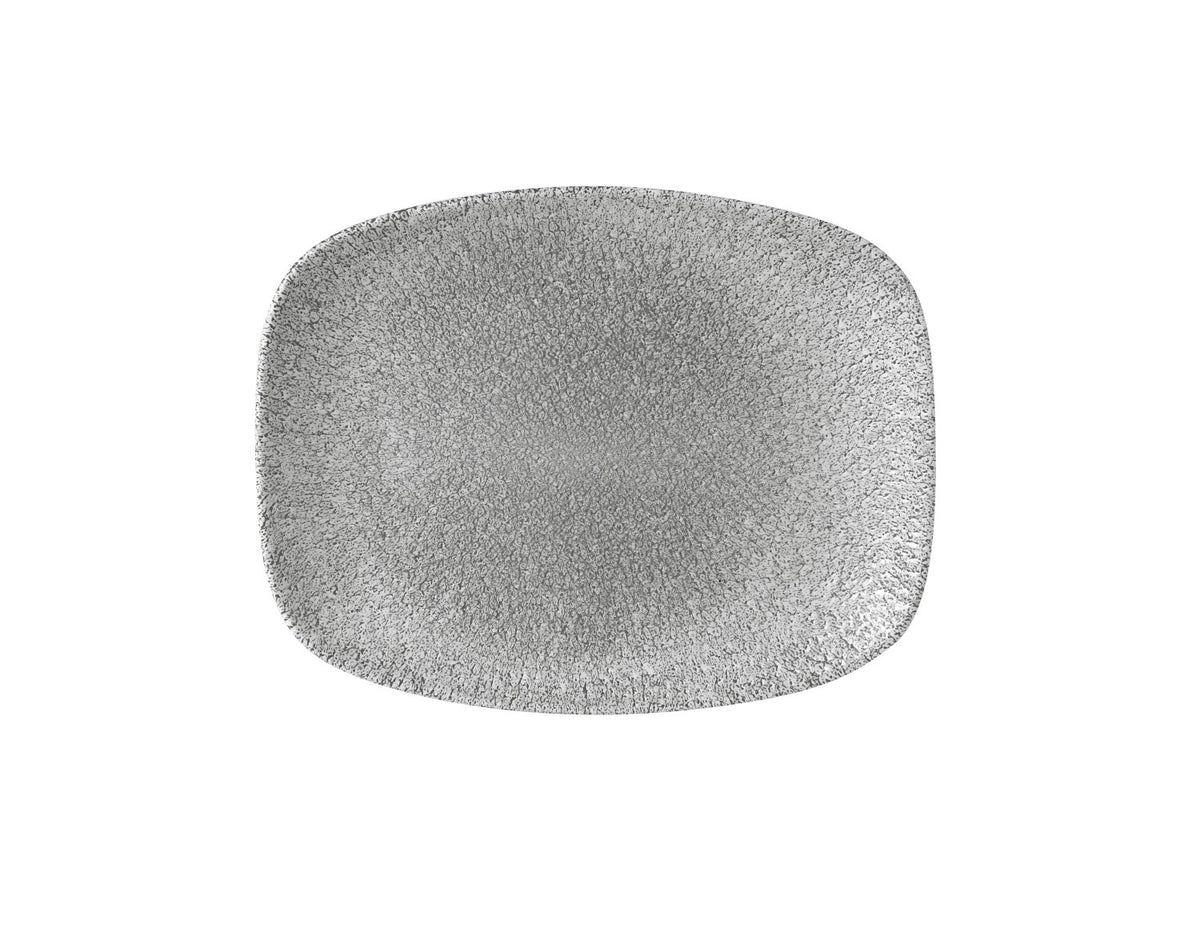 S.P. Raku Jasper Grey Platte rechteckig 26.1x20.2cm in Grau präsentiert im Onlineshop von KAQTU Design AG. Platte ist von Churchill