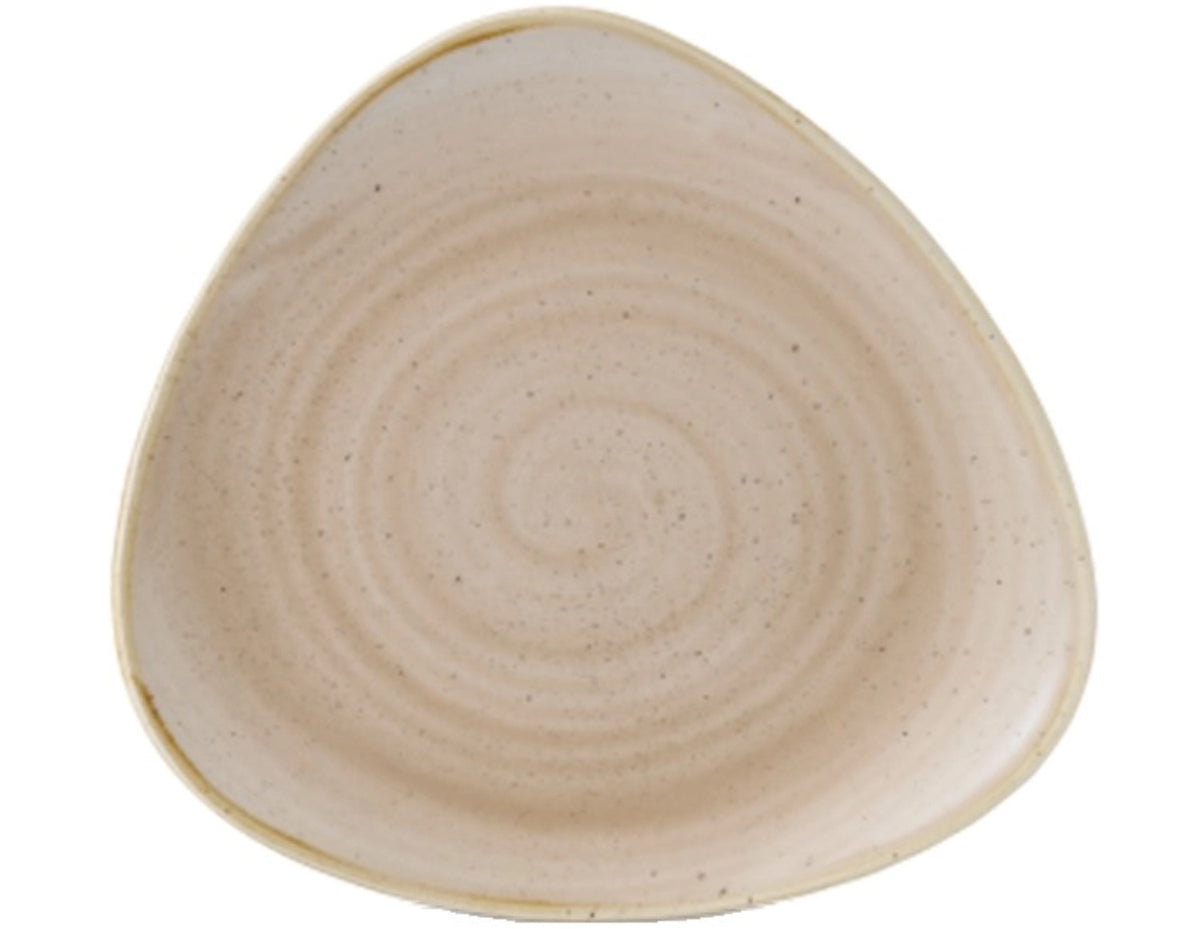 Stonecast Nutmeg Beige Triangel Teller flach 26.5cm in Beige präsentiert im Onlineshop von KAQTU Design AG. Teller ist von Churchill