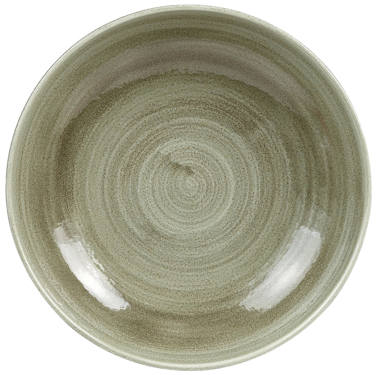 Stonecast Patina Burnished Green Coupe Teller tief 24.8cm in Grün präsentiert im Onlineshop von KAQTU Design AG. Teller ist von Churchill