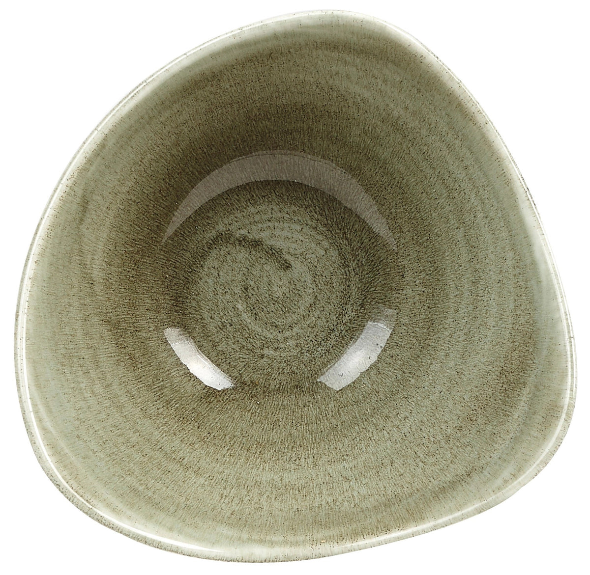 Stonecast Patina Burnished Green Triangel Schüssel 15.3cm in Grün präsentiert im Onlineshop von KAQTU Design AG. Teller ist von Churchill