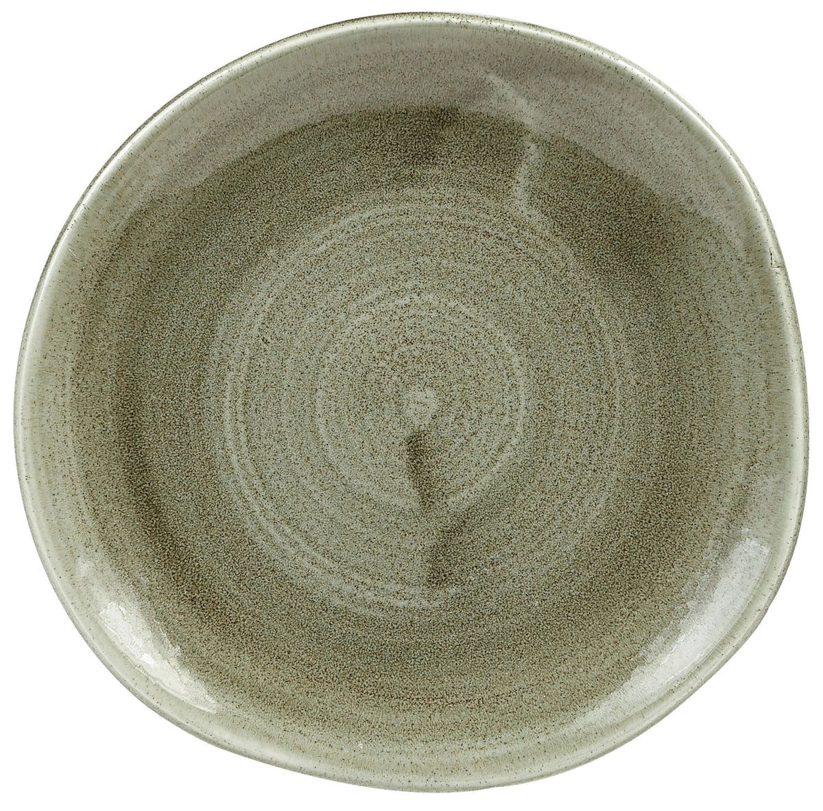 Stonecast Patina Burnished Green Organic Teller flach 18.6cm in Grün präsentiert im Onlineshop von KAQTU Design AG. Teller ist von Churchill