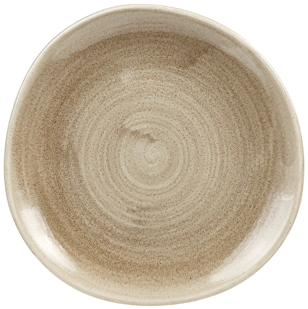 Stonecast Patina Antique taupe Organic Teller flach 21cm in Beige präsentiert im Onlineshop von KAQTU Design AG. Teller ist von Churchill