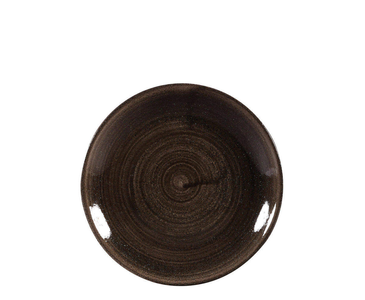 Stonecast Patina Iron Black Coupe Teller flach 16.5cm in Schwarz präsentiert im Onlineshop von KAQTU Design AG. Teller ist von Churchill