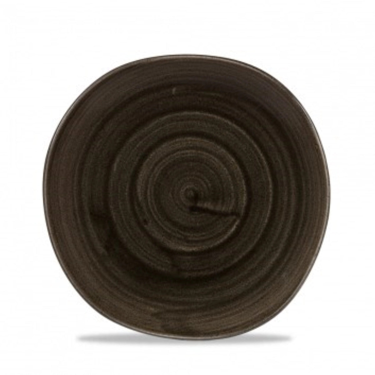 Stonecast Patina Iron Black Organic Teller flach 21cm in Schwarz präsentiert im Onlineshop von KAQTU Design AG. Teller ist von Churchill