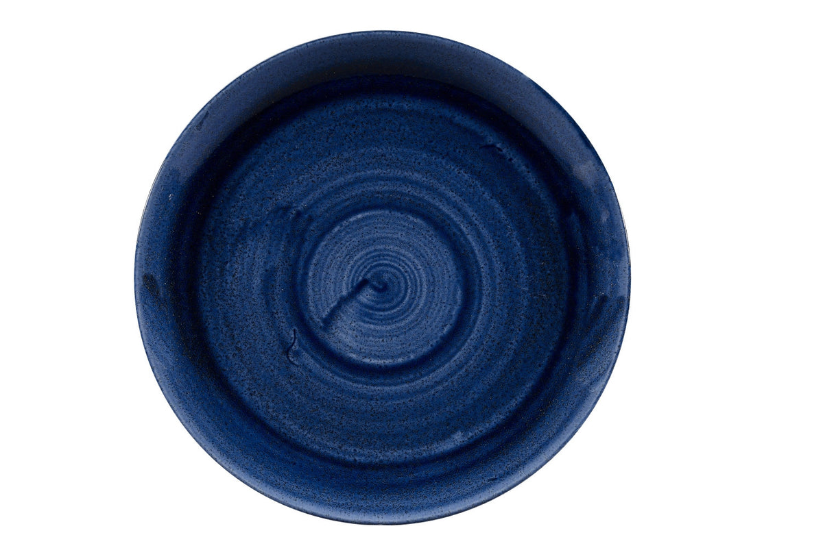 Stonecast Patina Cobalt Blue Coupe Teller flach 28.8cm in Blau präsentiert im Onlineshop von KAQTU Design AG. Teller ist von Churchill