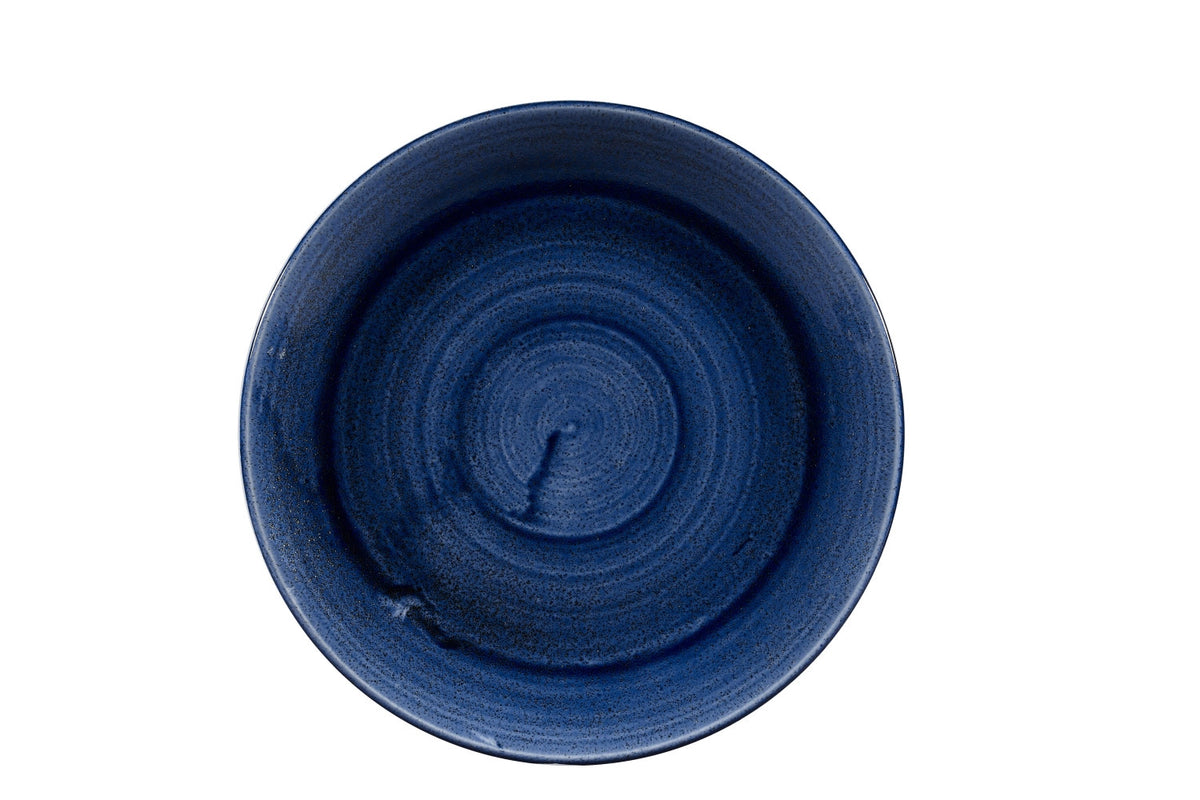 Stonecast Patina Cobalt Blue Coupe Teller flach 26cm in Blau präsentiert im Onlineshop von KAQTU Design AG. Teller ist von Churchill
