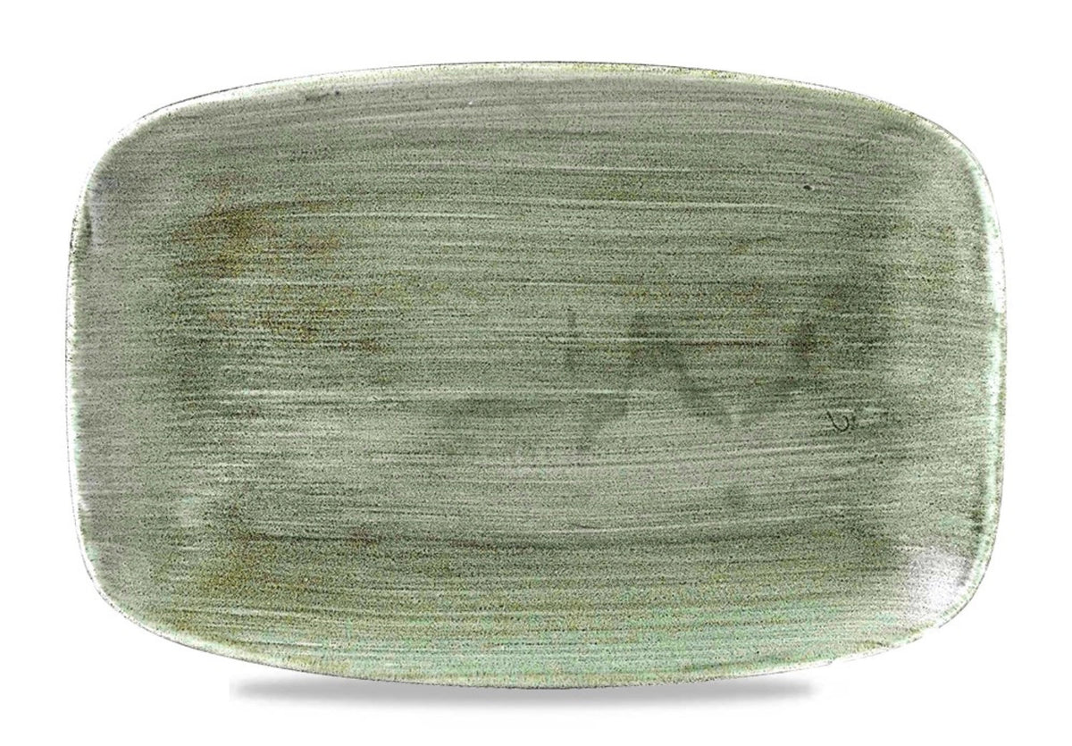 Stonecast Patina Burnished Green Platte rechteckig 35.5x24 in Grün präsentiert im Onlineshop von KAQTU Design AG. Platte ist von Churchill