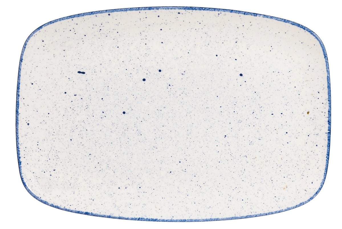Stonecast Hints Indigo Blue Platte rechteckig 35.5x24.5cm in Blau präsentiert im Onlineshop von KAQTU Design AG. Platte ist von Churchill