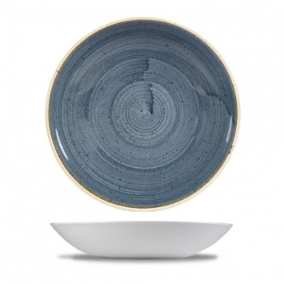 Stonecast Blueberry Coupe Teller tief 24.8cm in Blau präsentiert im Onlineshop von KAQTU Design AG. Teller ist von Churchill