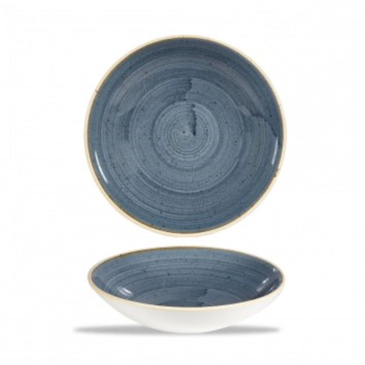 Stonecast Blueberry Coupe Teller tief 18.2cm in Blau präsentiert im Onlineshop von KAQTU Design AG. Teller ist von Churchill