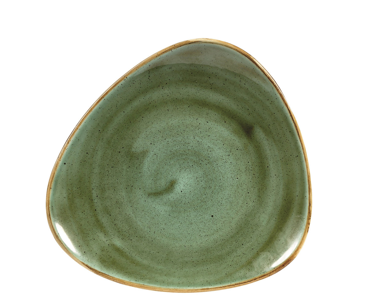 Stonecast Samphire Green Triangel Teller 19.2cm in Grün präsentiert im Onlineshop von KAQTU Design AG. Teller ist von Churchill