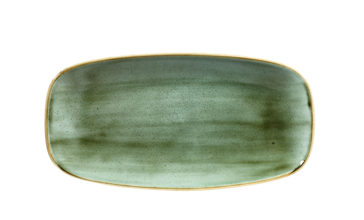 Stonecast Samphire Green rechteckiger Teller 29.8x15.3cm in Grün präsentiert im Onlineshop von KAQTU Design AG. Teller ist von Churchill