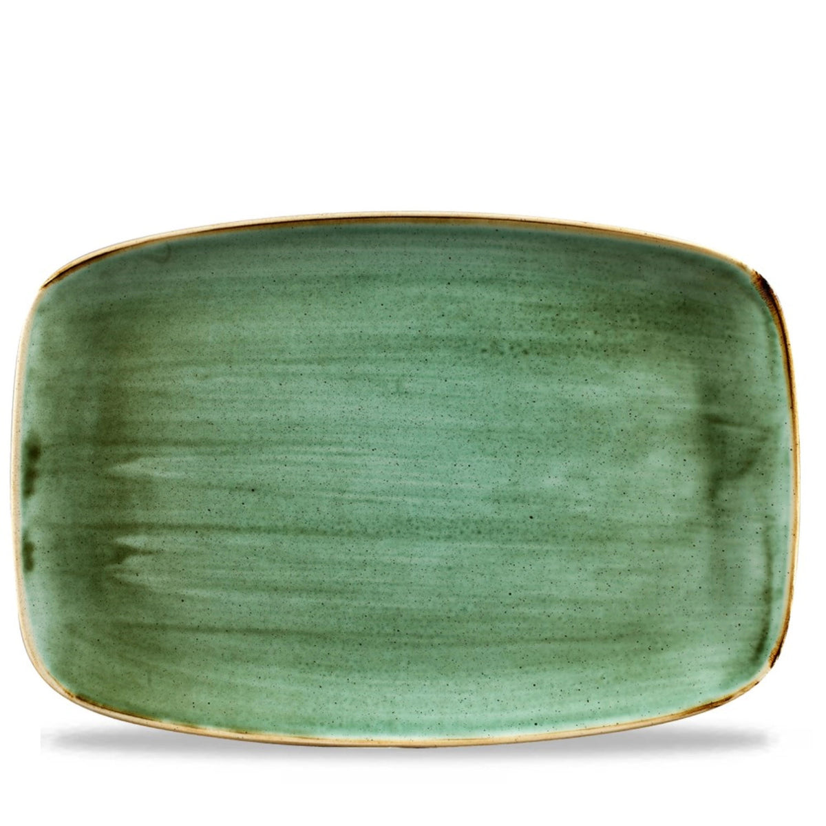 Stonecast Samphire Green Platte rechteckig 35.5x24.5cm in Grün präsentiert im Onlineshop von KAQTU Design AG. Platte ist von Churchill
