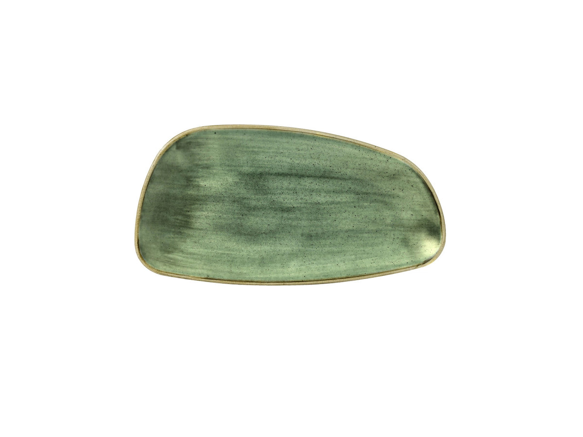 Stonecast Samphire Green Geo Teller 30x15.5cm in Grün präsentiert im Onlineshop von KAQTU Design AG. Teller ist von Churchill