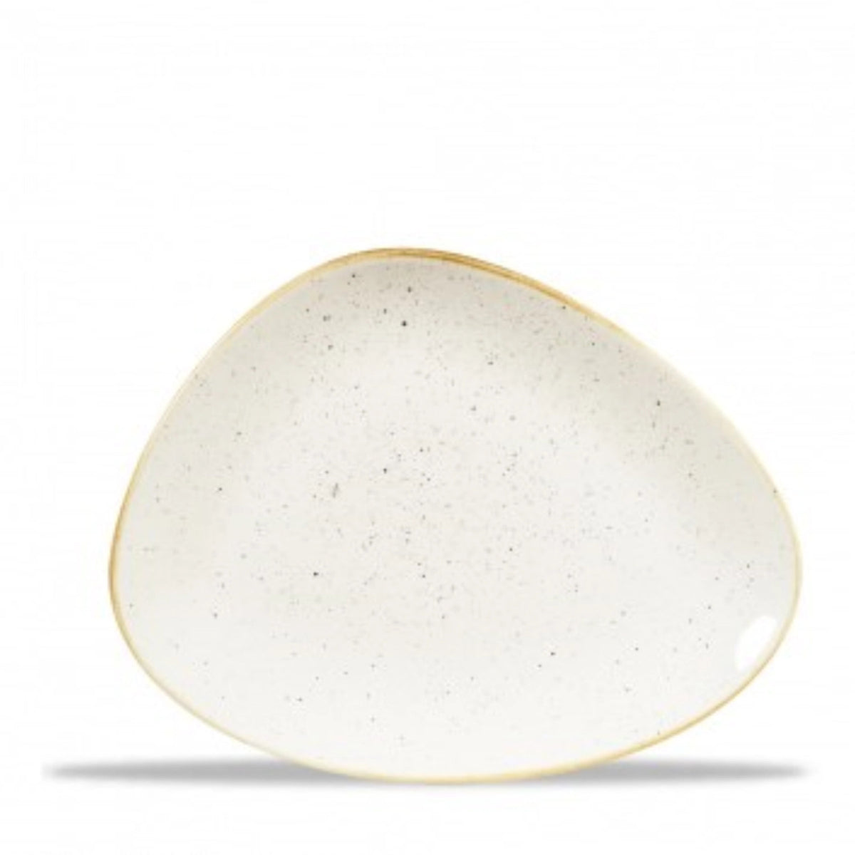 Stonecast Barley White Triangel Platte 26.5x20.5cm in Weiss präsentiert im Onlineshop von KAQTU Design AG. Platte ist von Churchill