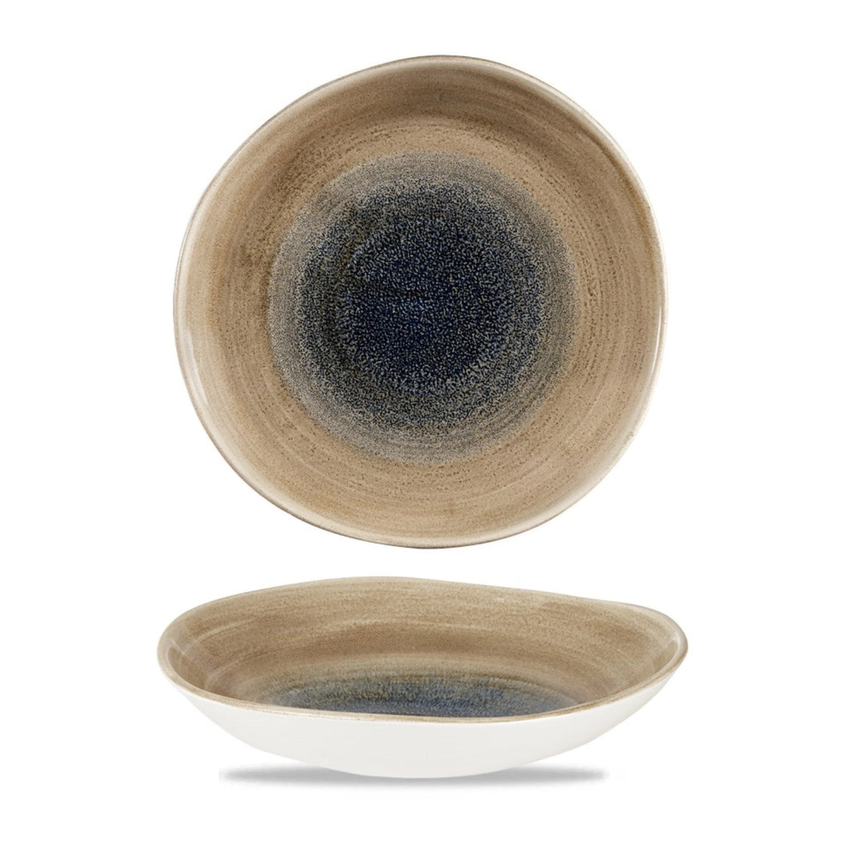 Stonecast Aqueous Bayou Organic Coupe Teller tief 25.3cm in Braun präsentiert im Onlineshop von KAQTU Design AG. Teller ist von Churchill