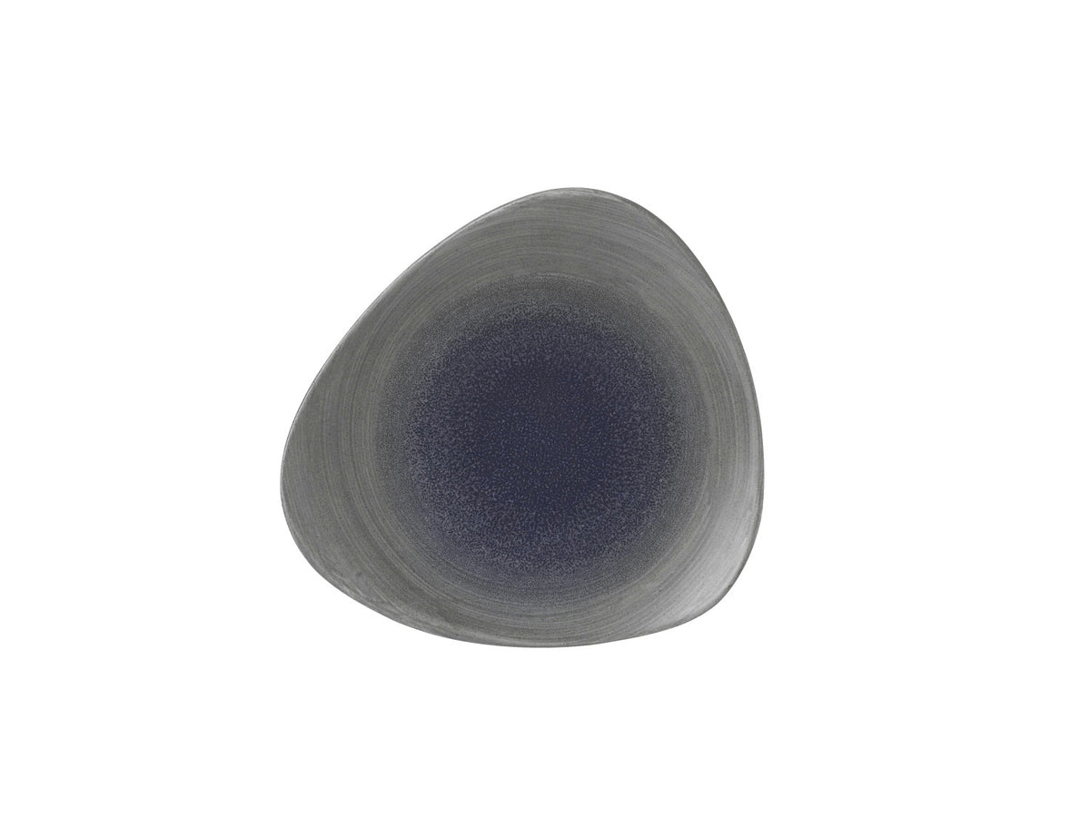 Stonecast Aqueous Fjord Triangel Teller flach 22.9cm in Blau präsentiert im Onlineshop von KAQTU Design AG. Teller ist von Churchill