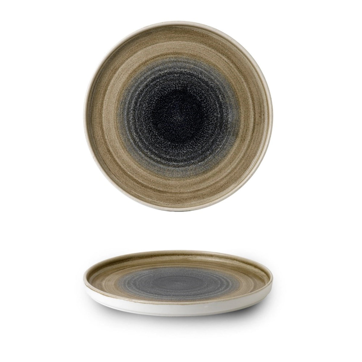 Stonecast Aqueous Bayou Walled Teller flach 26cm in Beige präsentiert im Onlineshop von KAQTU Design AG. Teller ist von Churchill