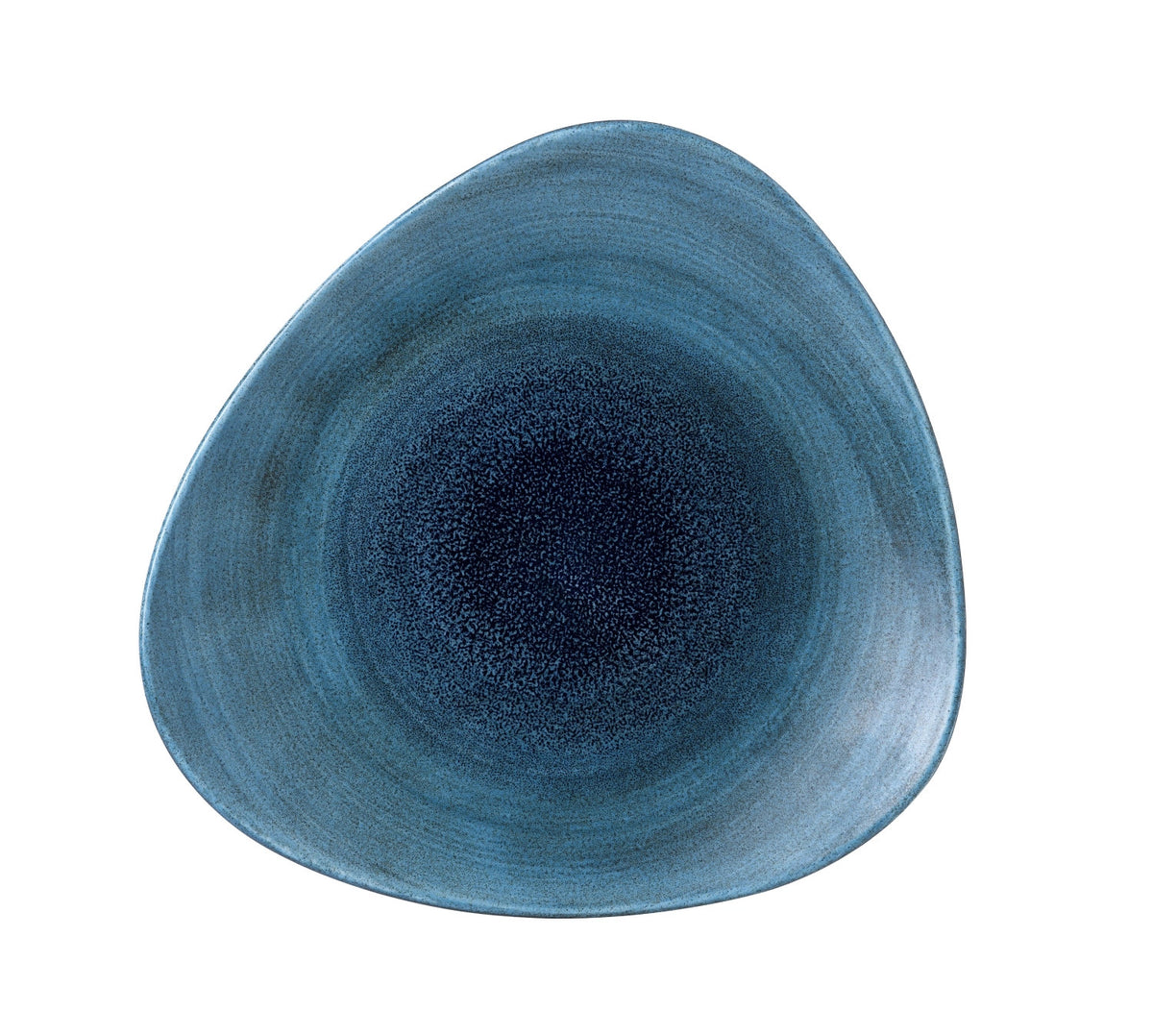 Stonecast Aqueous Lagoon Triangel Teller flach 31.1cm in Blau präsentiert im Onlineshop von KAQTU Design AG. Teller ist von Churchill