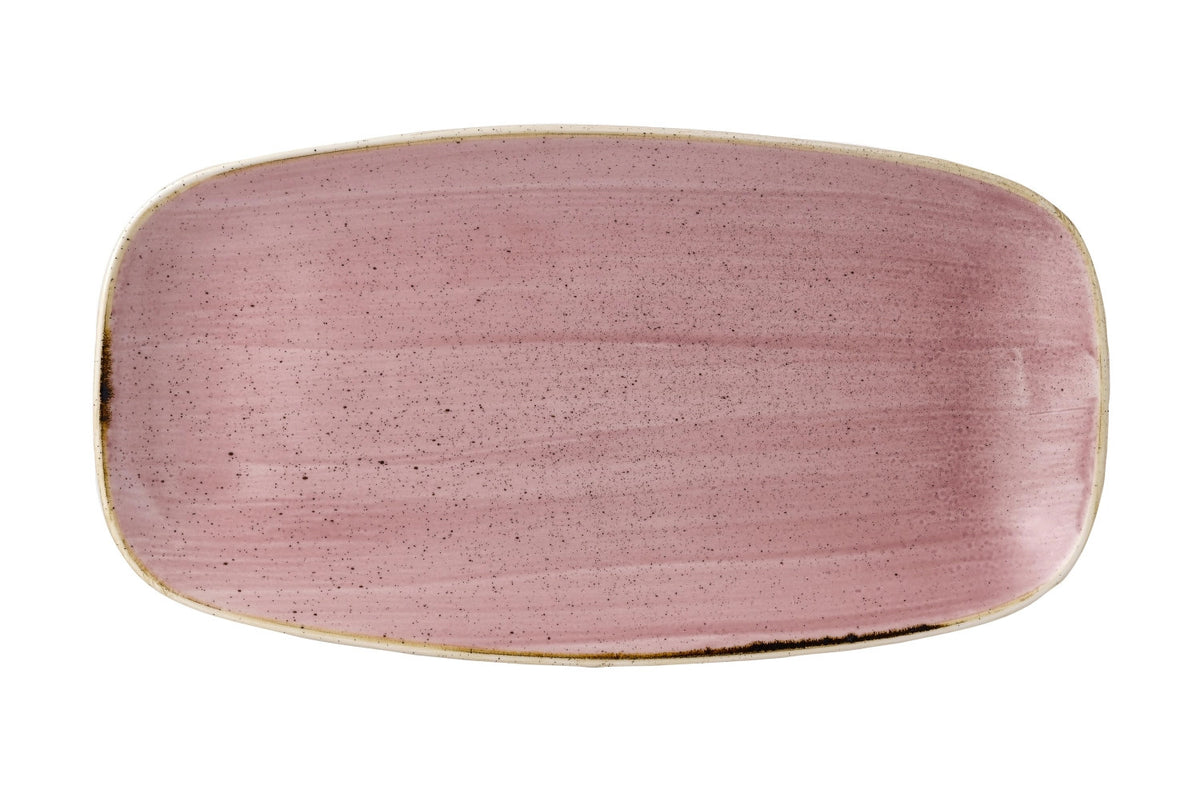 Stonecast Petal Pink Platte rechteckig 35.5x18.9cm in Pink präsentiert im Onlineshop von KAQTU Design AG. Platte ist von Churchill