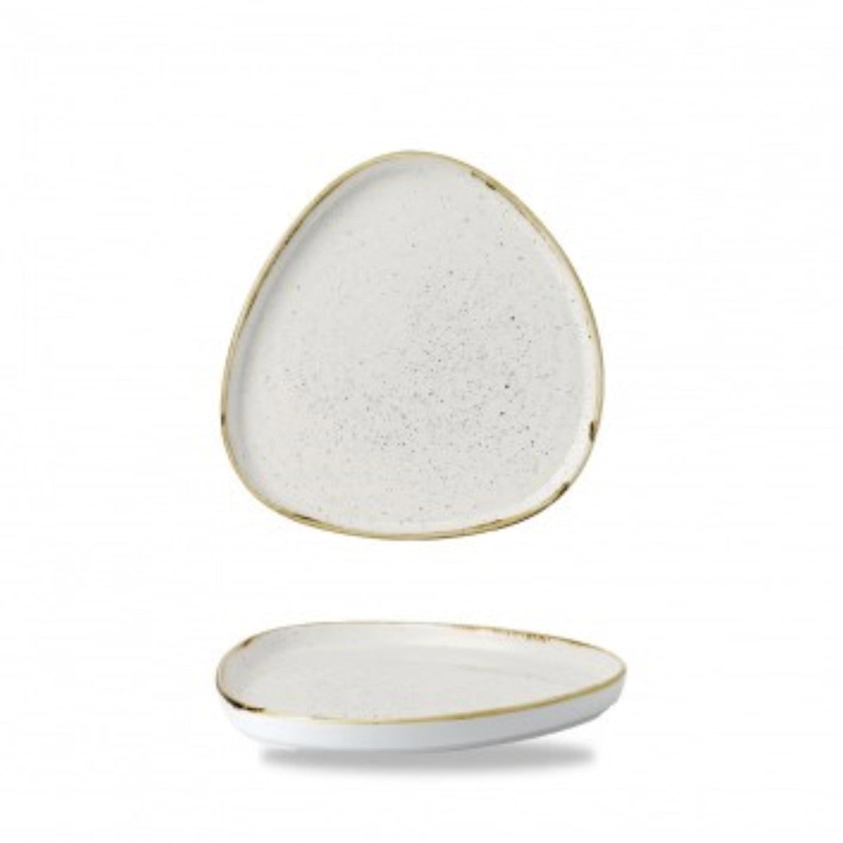 Stonecast Barley White Chefs Triangel Teller 20cm H2cm in Weiss präsentiert im Onlineshop von KAQTU Design AG. Teller ist von Churchill