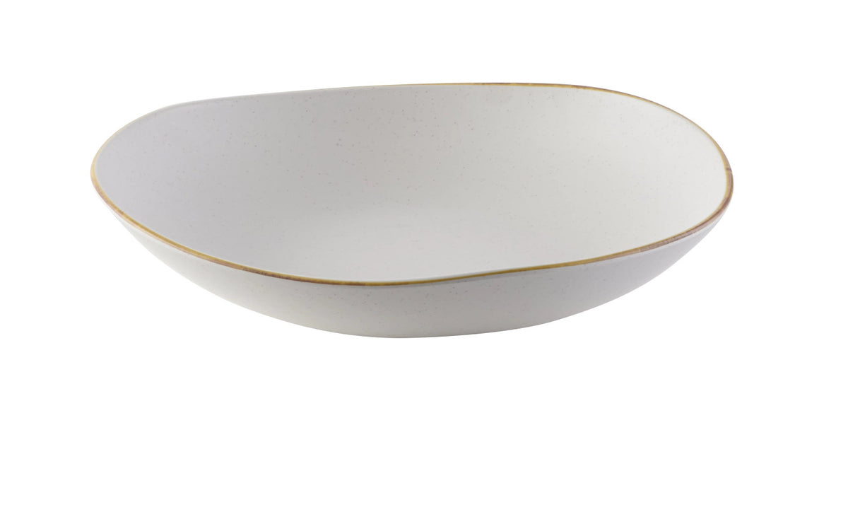 Stonecast Melamine Barley White Trace Bowl 38cm in Weiss präsentiert im Onlineshop von KAQTU Design AG. Schüssel ist von Churchill