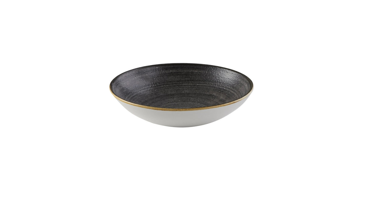 Stonecast Raw Black Coupe Bowl 18.2cm in Schwarz präsentiert im Onlineshop von KAQTU Design AG. Schüssel ist von Churchill