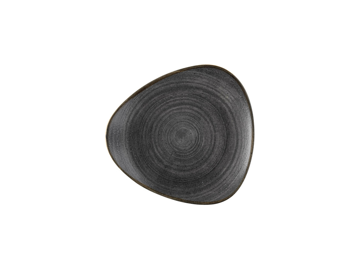 Stonecast Raw Black Triangel Teller 26.5cm in Schwarz präsentiert im Onlineshop von KAQTU Design AG. Teller ist von Churchill