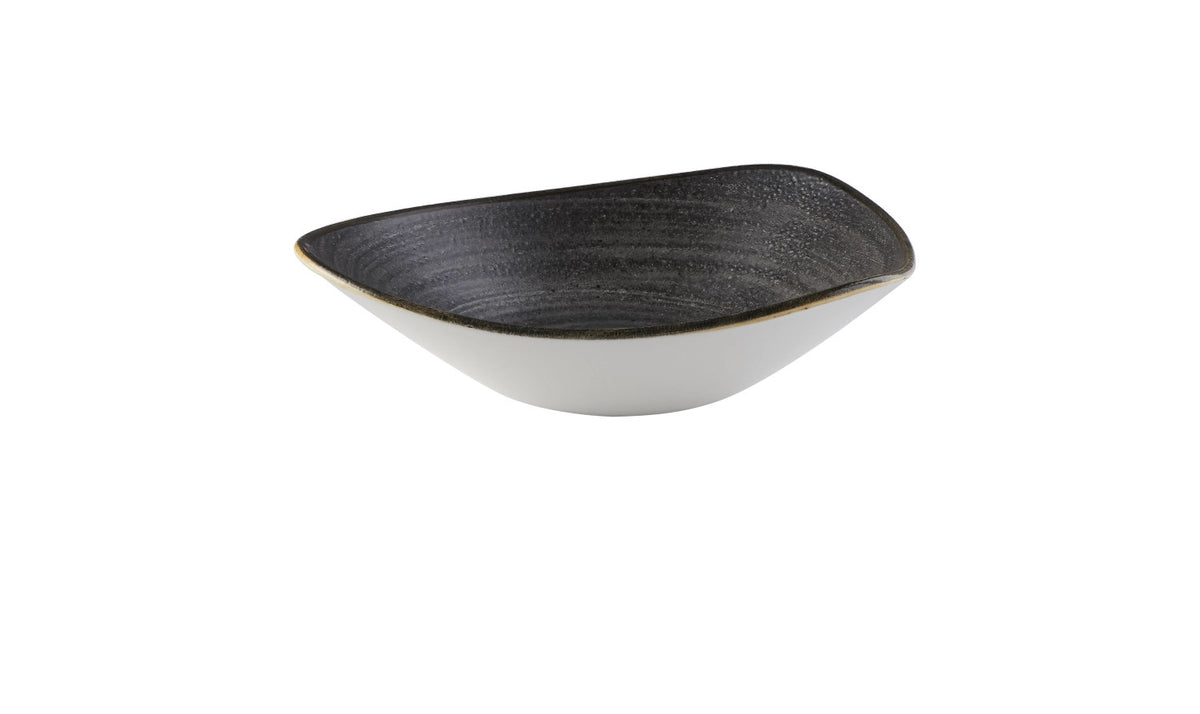 Stonecast Raw Black Triangel Teller tief 23.5cm in Schwarz präsentiert im Onlineshop von KAQTU Design AG. Teller ist von Churchill
