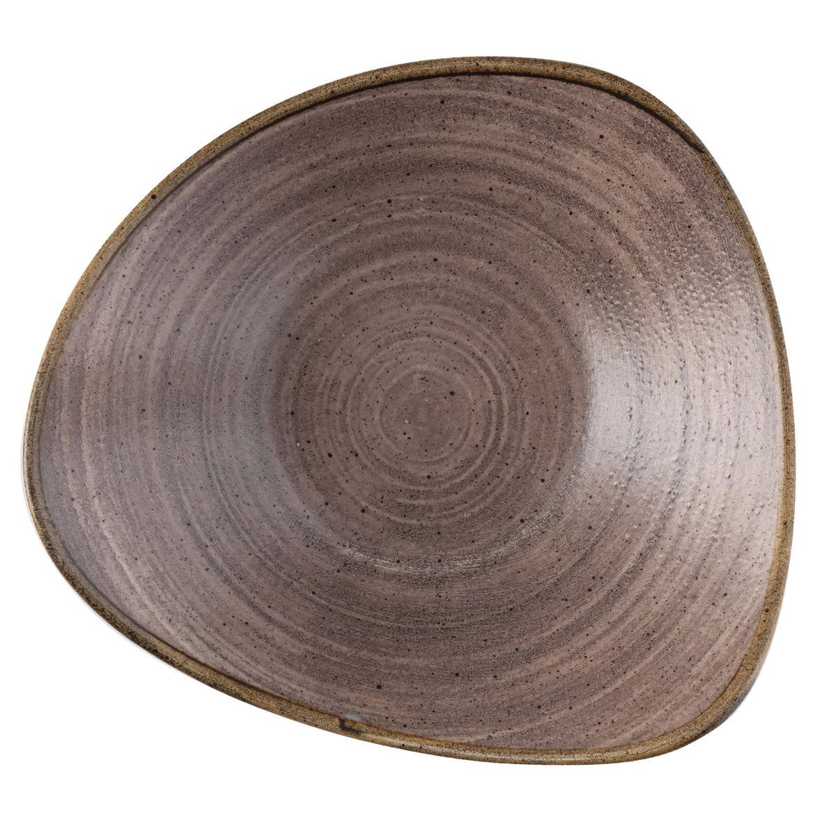 Stonecast Raw Brown Triangel Teller tief 23.5cm in Braun präsentiert im Onlineshop von KAQTU Design AG. Teller ist von Churchill