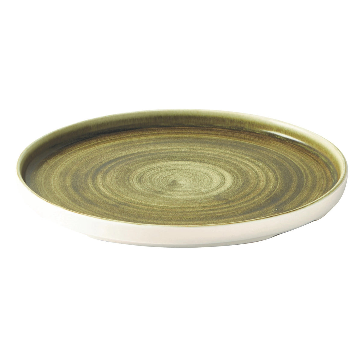 Stonecast Plume Olive Walled Teller 26cm, H2cm in Grün präsentiert im Onlineshop von KAQTU Design AG. Teller ist von Churchill