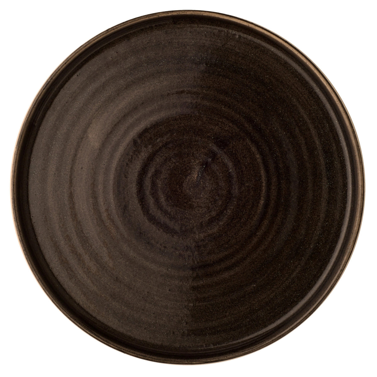 Stonecast Patina Iron Black Walled Teller 26cm, H2cm in Schwarz präsentiert im Onlineshop von KAQTU Design AG. Teller ist von Churchill