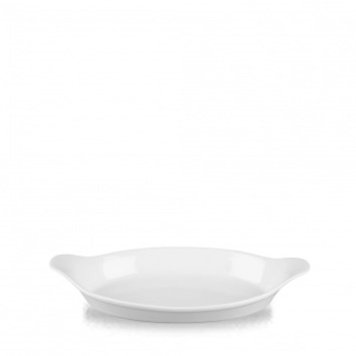 Cookware White Medium ovalee Schale mit Ohren 28x15.6cm 78cl in Weiss präsentiert im Onlineshop von KAQTU Design AG. Schale ist von Churchill