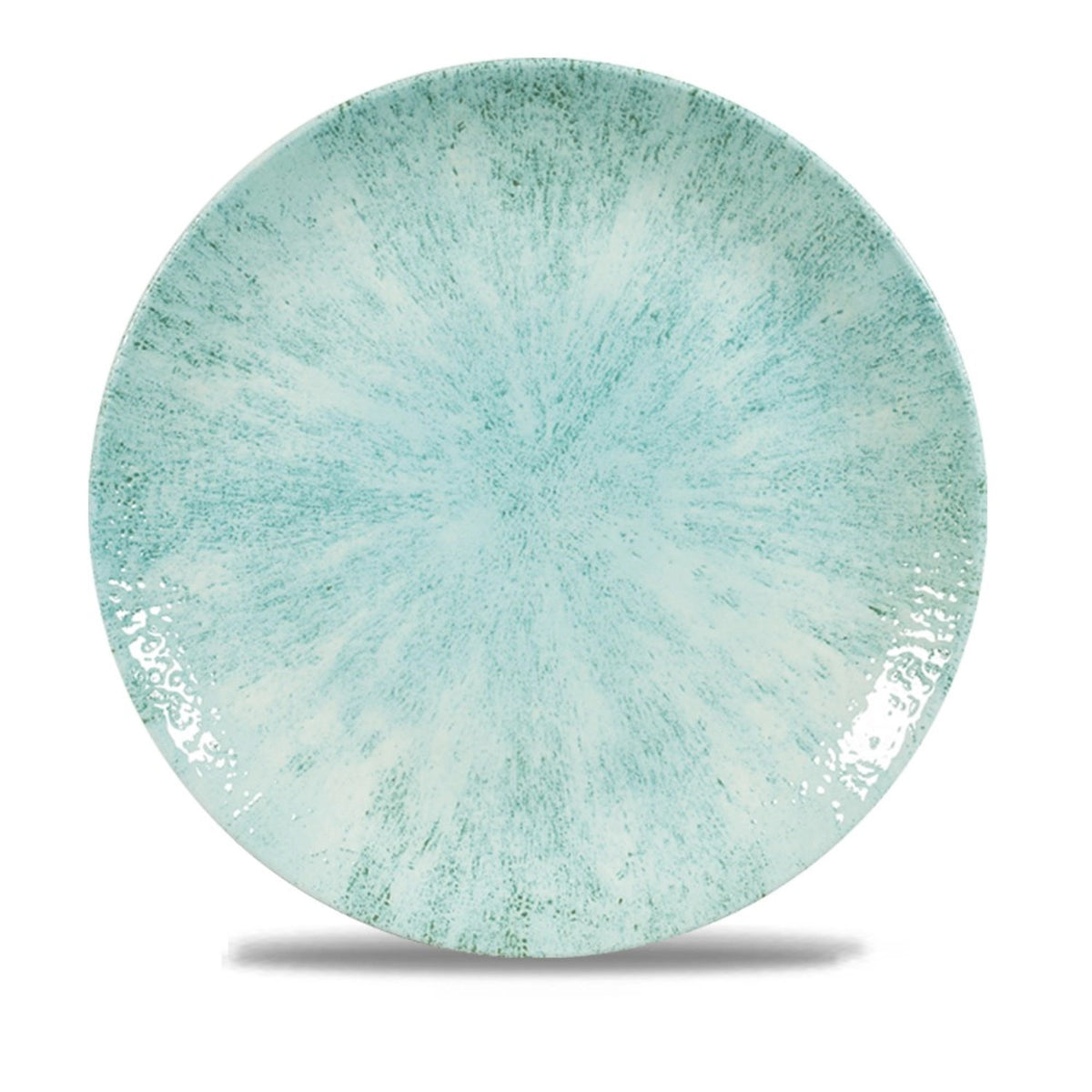 S.P. Stone Aquamarine Coupe Teller flach 26cm in Blau präsentiert im Onlineshop von KAQTU Design AG. Teller ist von Churchill