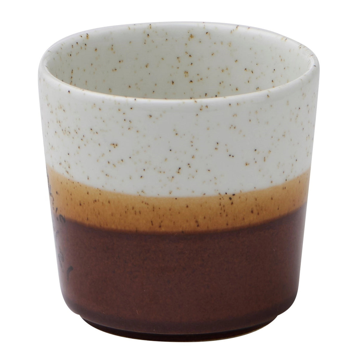 Brauner Keramikbecher Nourish Siena Barley White von Churchill, 30cl, mit handwerklicher Glasur, Höhe 8.2cm, Durchmesser 8.7cm, auf neutralem Hintergrund.