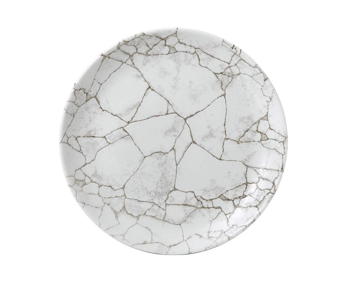 S.P. Kintsugi Agate Grey Coupe Teller flach 28.8cm in Beige präsentiert im Onlineshop von KAQTU Design AG. Teller ist von Churchill